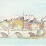 pont neuf aquarelle