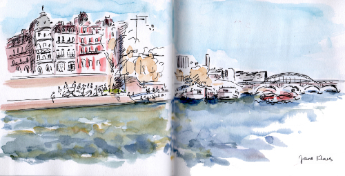 dessin quais seine
