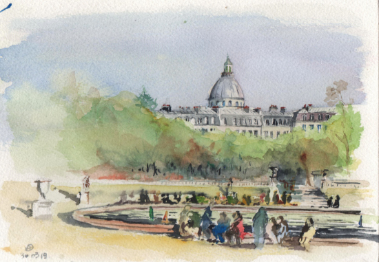 peinture jardin du luxembourg