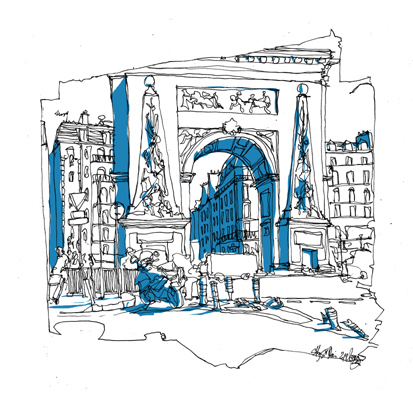 porte saint denis dessin