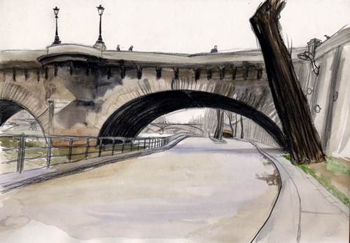 dessin pont neuf