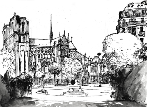 dessin notre dame