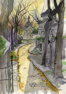 dessin pere lachaise