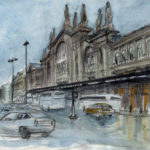 Dessin de la gare du Nord par Justine Gasquet