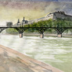 dessin du pont des arts