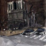 notre dame aquarelle