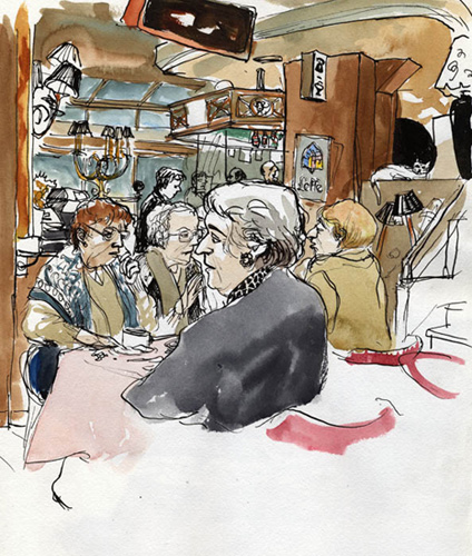 dessin café nord sud