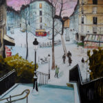 Les escaliers de la rue Utrillo par Julien Dugué