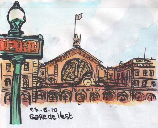 dessin gare de lest