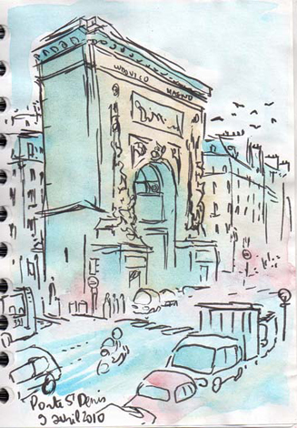 dessin porte de saint denis