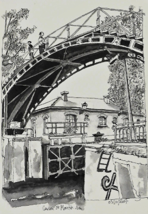 canal saint martin dessin