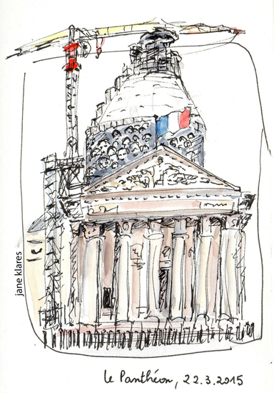 pantheon dessin travaux